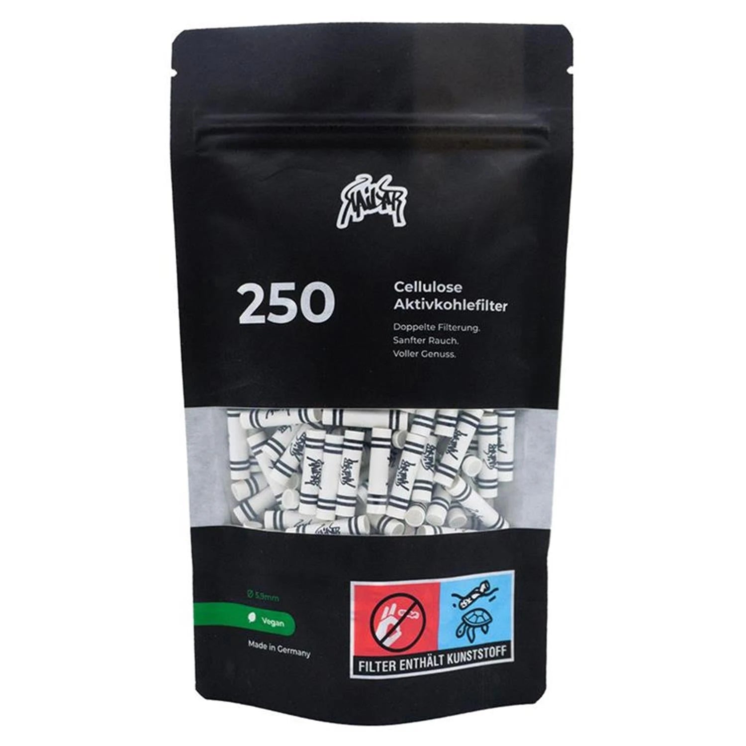 Kailar Aktivkohlefilter Cellulose Slim 6mm (250 Stück) Kailar